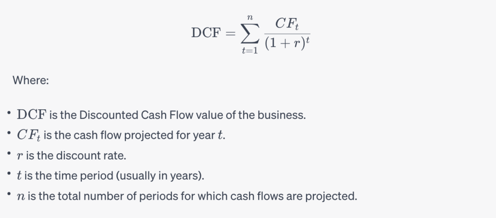 Discounted Cash Flow method 1