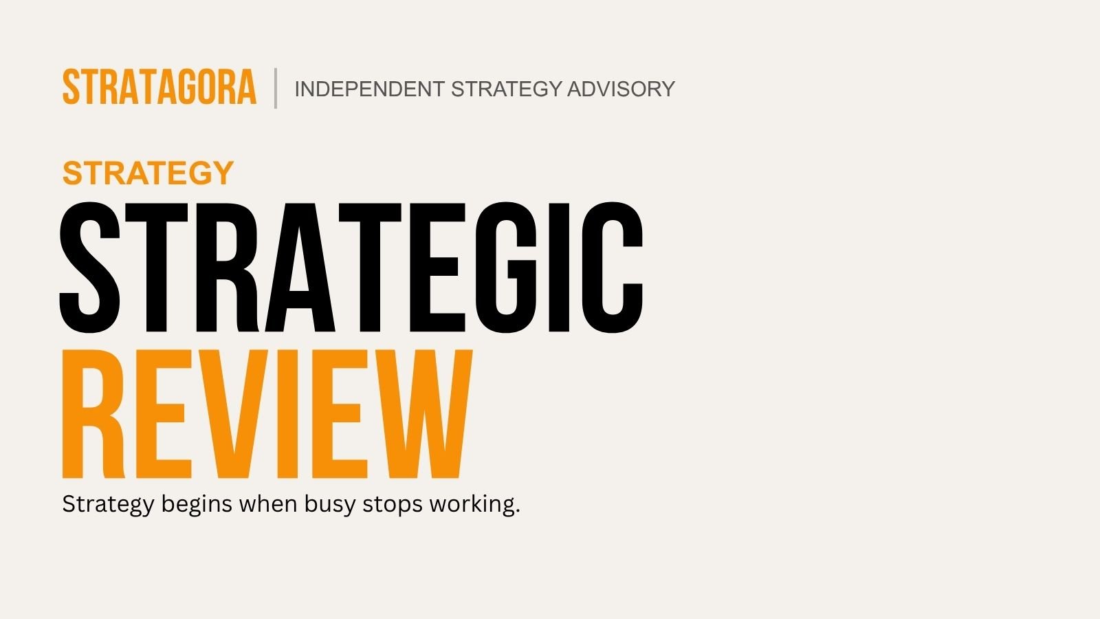 How to Know When Your Business Needs a Strategic Review