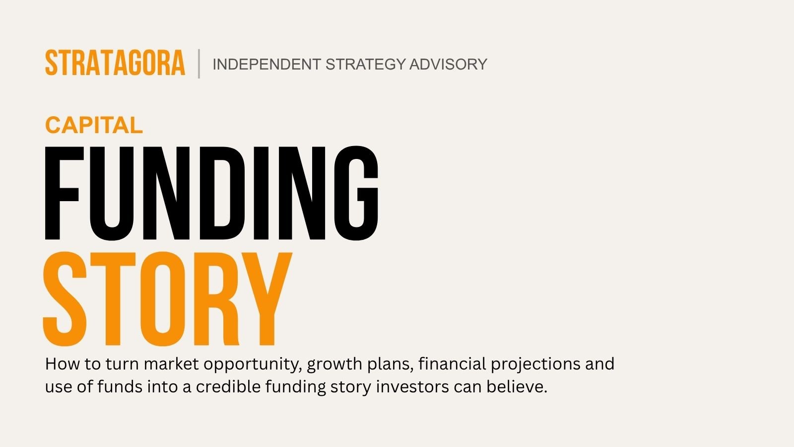 When the Numbers Are Not a Funding Story Yet